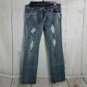 Love Culture Embellished Distressed Jeans